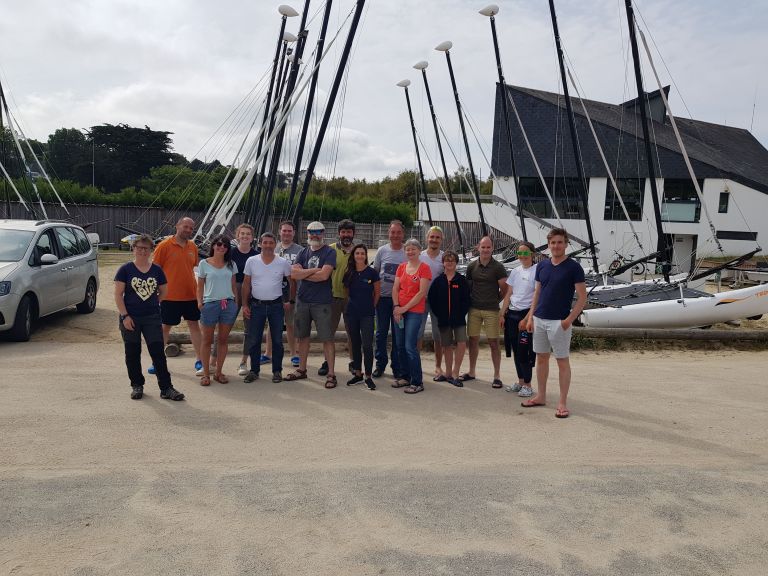 équipe de plongeurs en baie de Morlaix pour observer les herbiers de zostères marines
