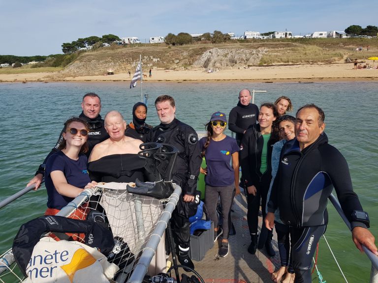 plongeurs pour la formation Ophz's à la Ria d'Etel