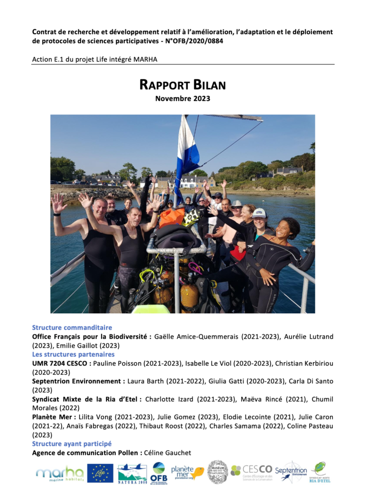 2023. Rapport bilan du projet "Marha Sciences Participatives"