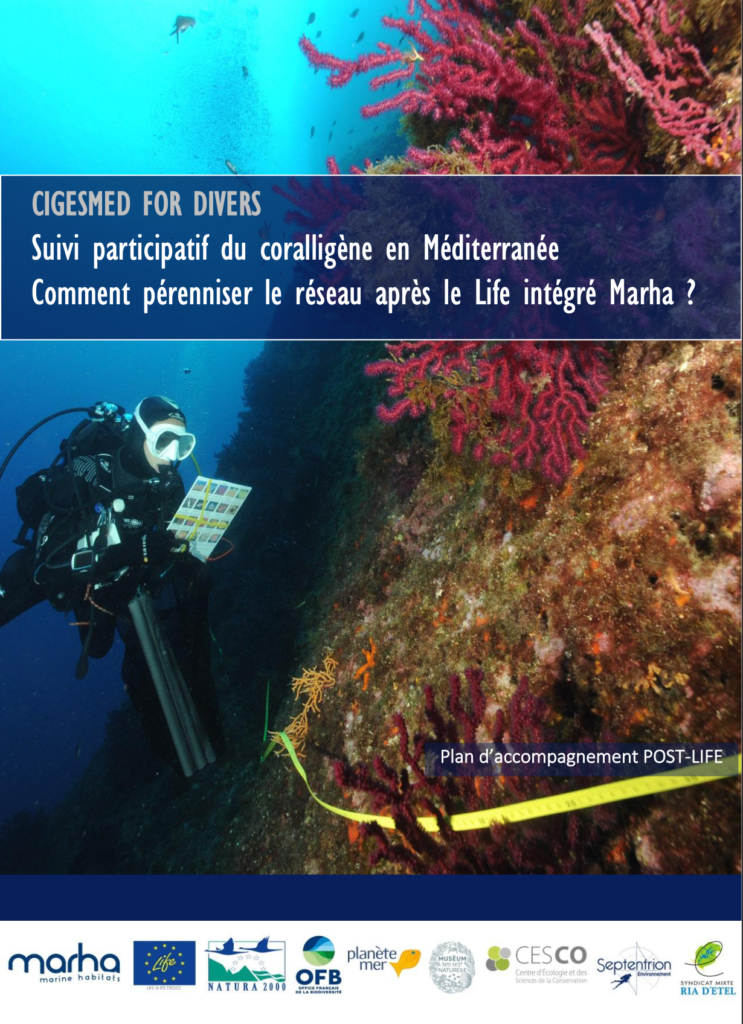 2025 - Plan d'accompagnement Post-Life. Cigesmed for divers, suivi participatif du coralligène en Méditerranée