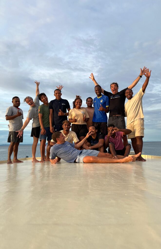 étudiants lors de formation conservation de corail